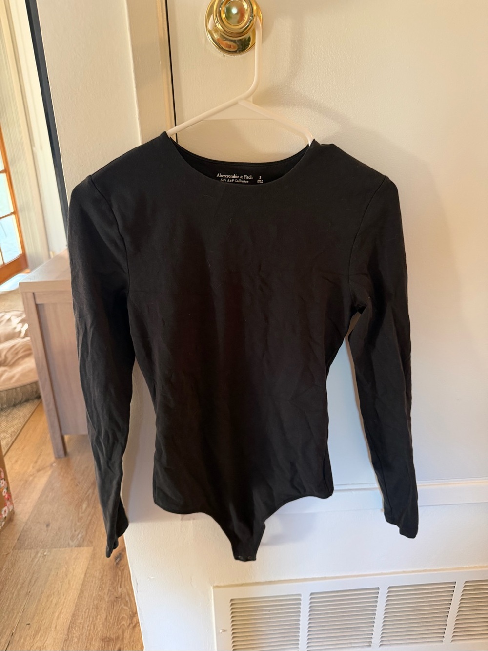 Abercrombie & Fitch Black Long-Sleeve Bodysuit